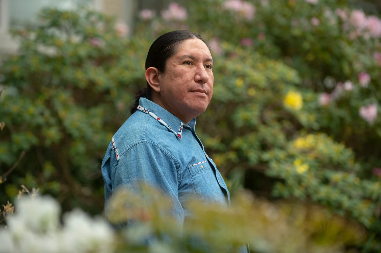 Photo of Michael Running Wolf, Native American AI researcher and founder of Indigenous in AI